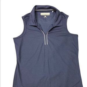 Pebble Beach Sleeveless Golf Shirt! Navy!